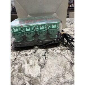 Clairol Lock N Roll Hot Hair Rollers Curlers 23 Spoolies Model BT-1 Works Tested